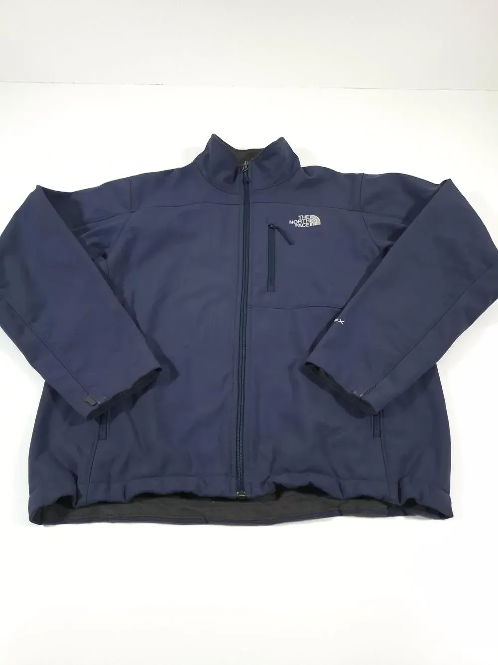 The North Face Apex Jacket Mens M Blue Softshell Full Zip Lined Outdoor Hiking